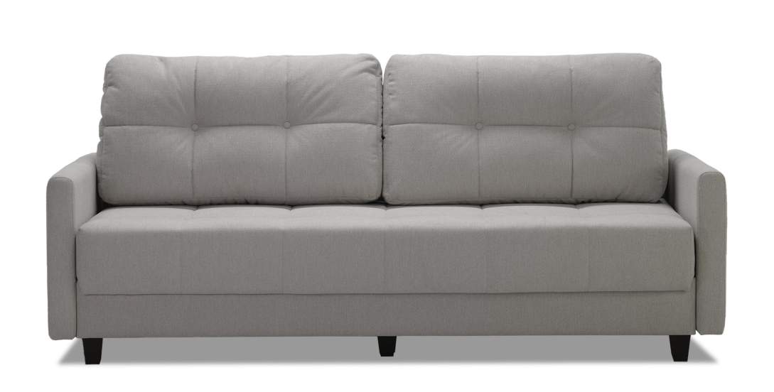 Прямой диван Энтон 1 Пепельный велюр