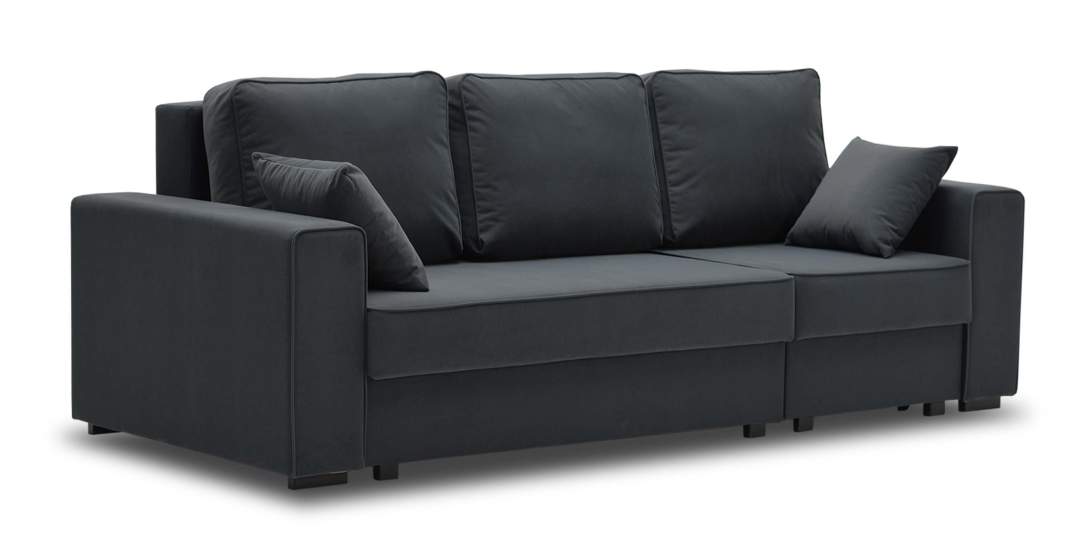 Диван трансформер Астон Графитовый велюр