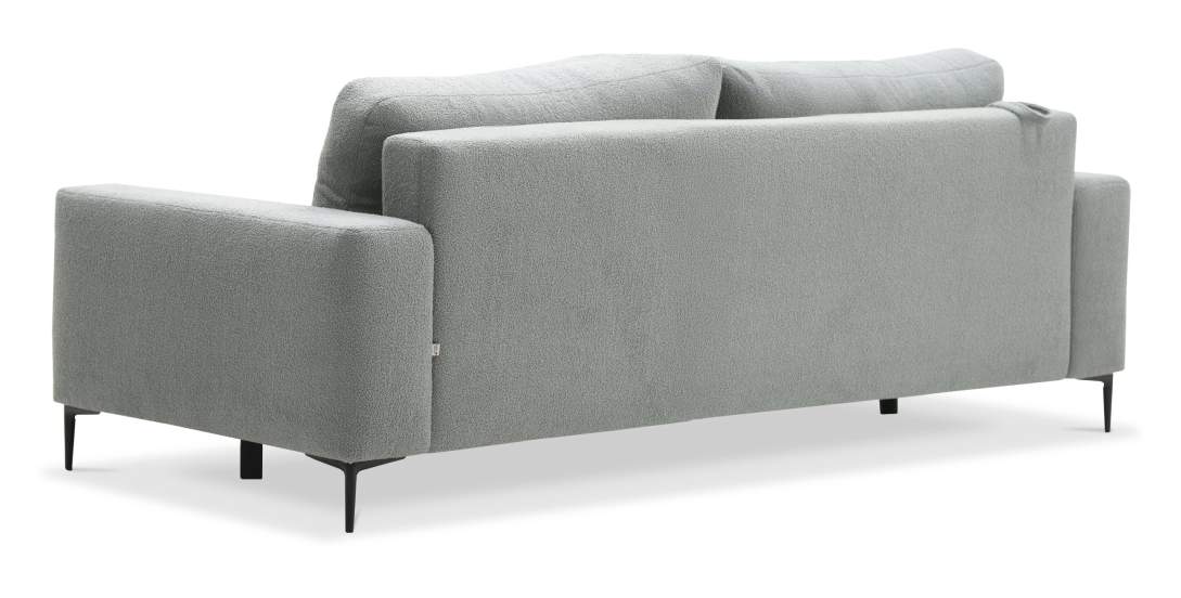 Прямой диван Вебер серебристый букле