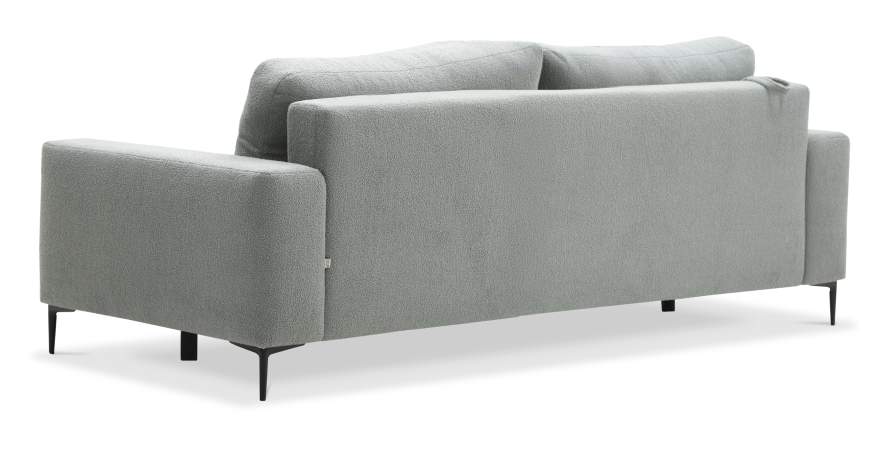 Прямой диван Вебер серебристый букле