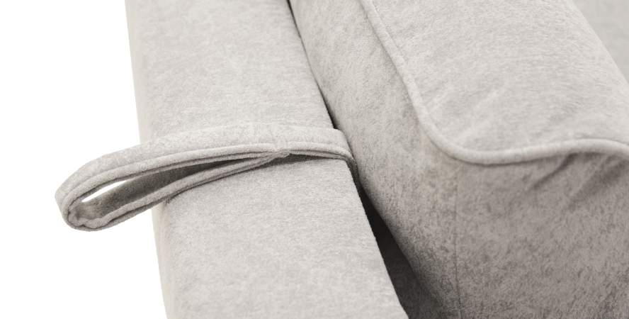 Прямой диван Авилла светло-серый велюр