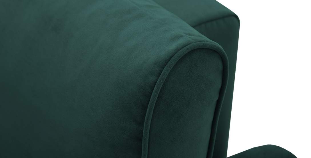 Прямой мини диван Касита 120 изумрудный велюр