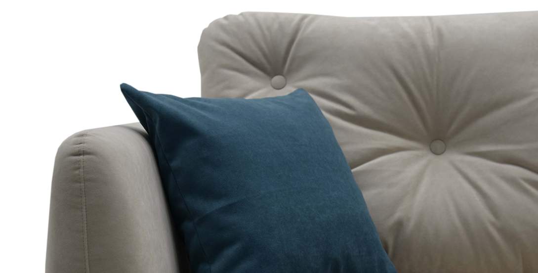 Угловая кушетка Тиволи 190 Айвори велюр 