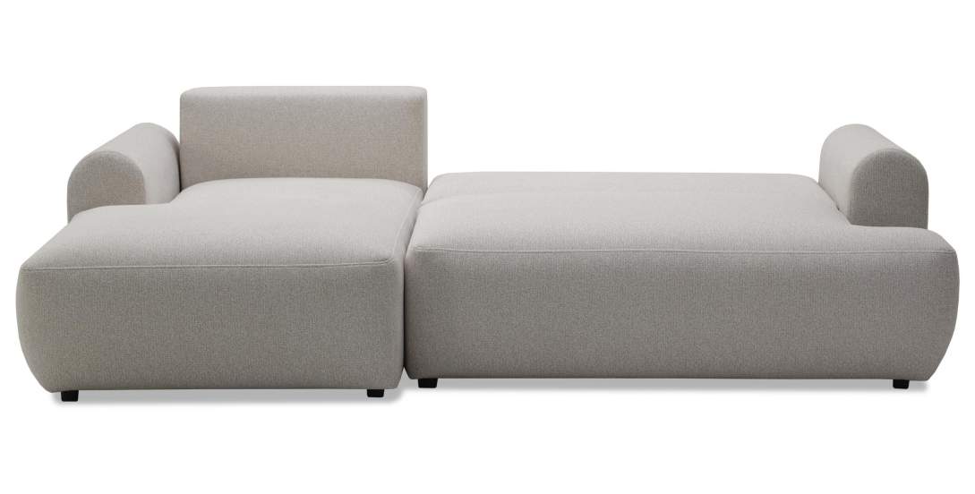 Угловой диван левый Кьянти Серо-бежевый велюр