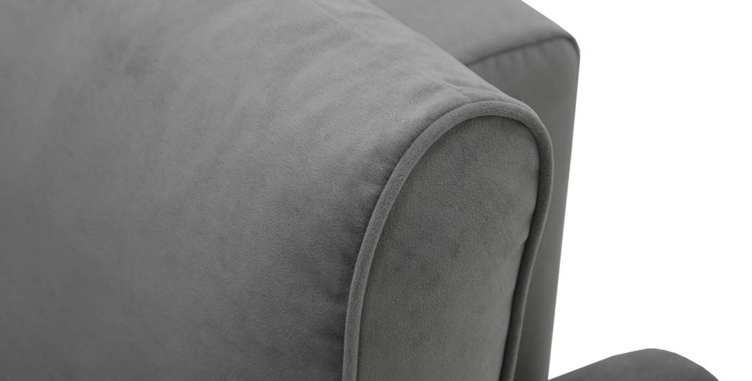 Прямой мини диван Касита 120 Серый велюр