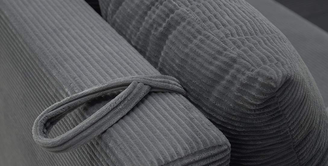 Угловой диван правый Тайлин Графитовый велюр 