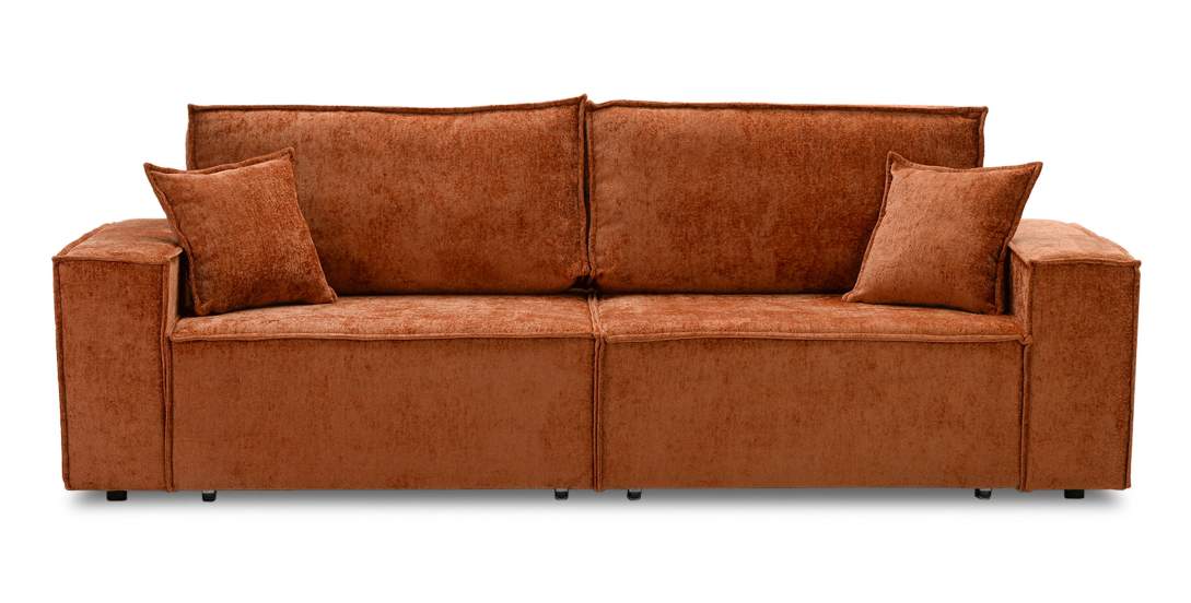 Прямой диван Фабио Терракотовый шенилл