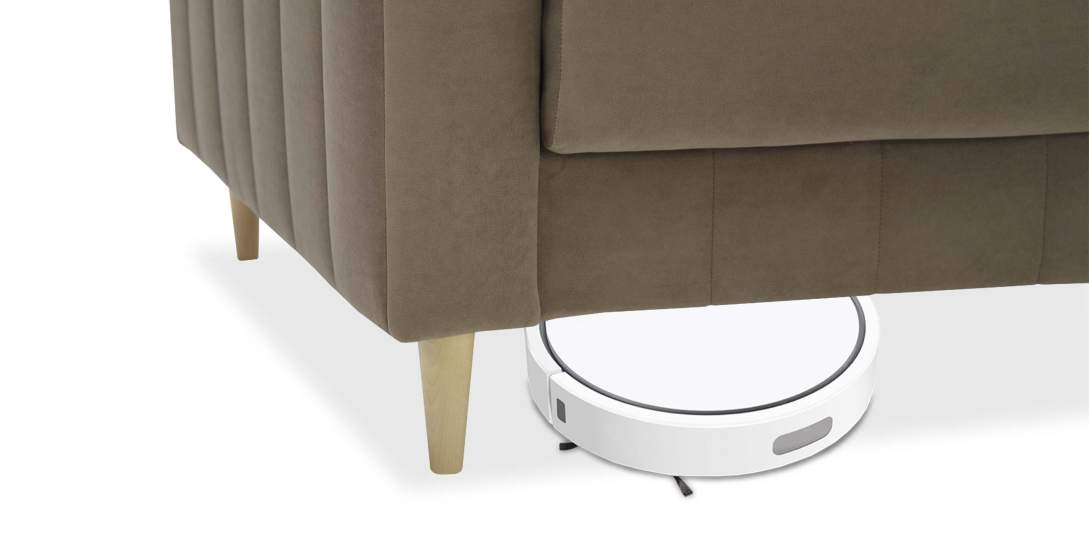 Прямой мини диван Эмма 140 Светло-коричневый велюр