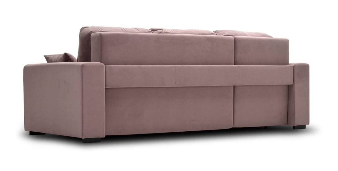Диван трансформер Астон Пудрово-розовый велюр