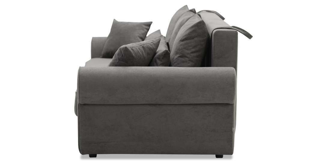 Прямой диван Тьерри Антрацитовый велюр