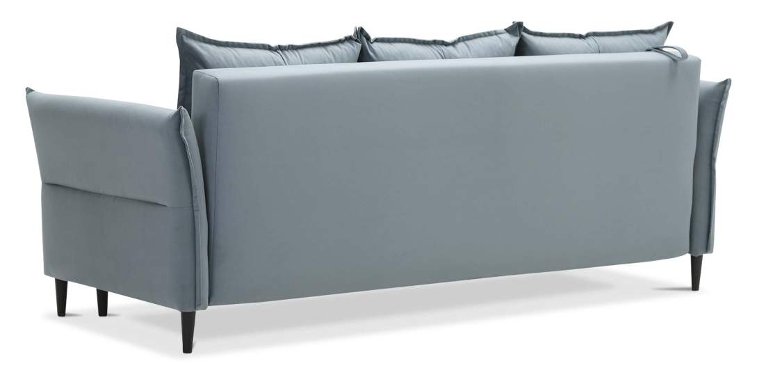 Прямой диван Лома Голубой велюр
