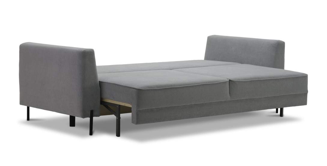 Прямой диван Энгри Дымчатый серый велюр