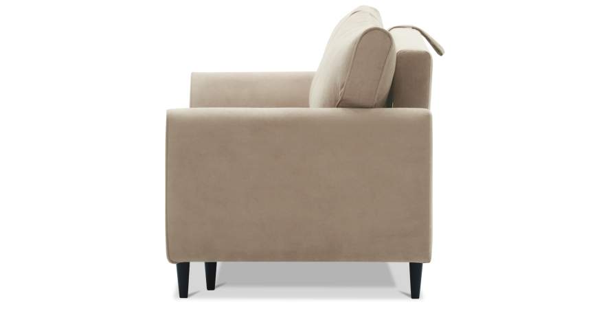 Прямой мини диван Касита 140 бежевый велюр