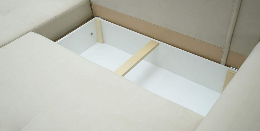 Угловой диван левый Коста Айвори велюр Уцененный