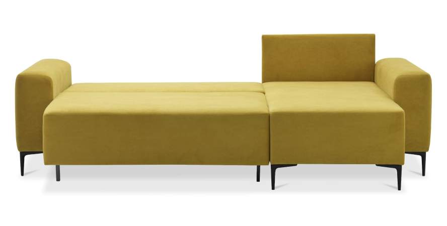 Угловой диван Вебер Горчичный велюр Уцененный