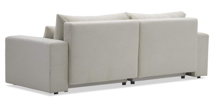 Прямой диван Рица Молочный кремовый велюр 