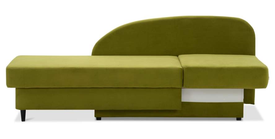 Угловая кушетка правая Иби Травяной зеленый велюр
