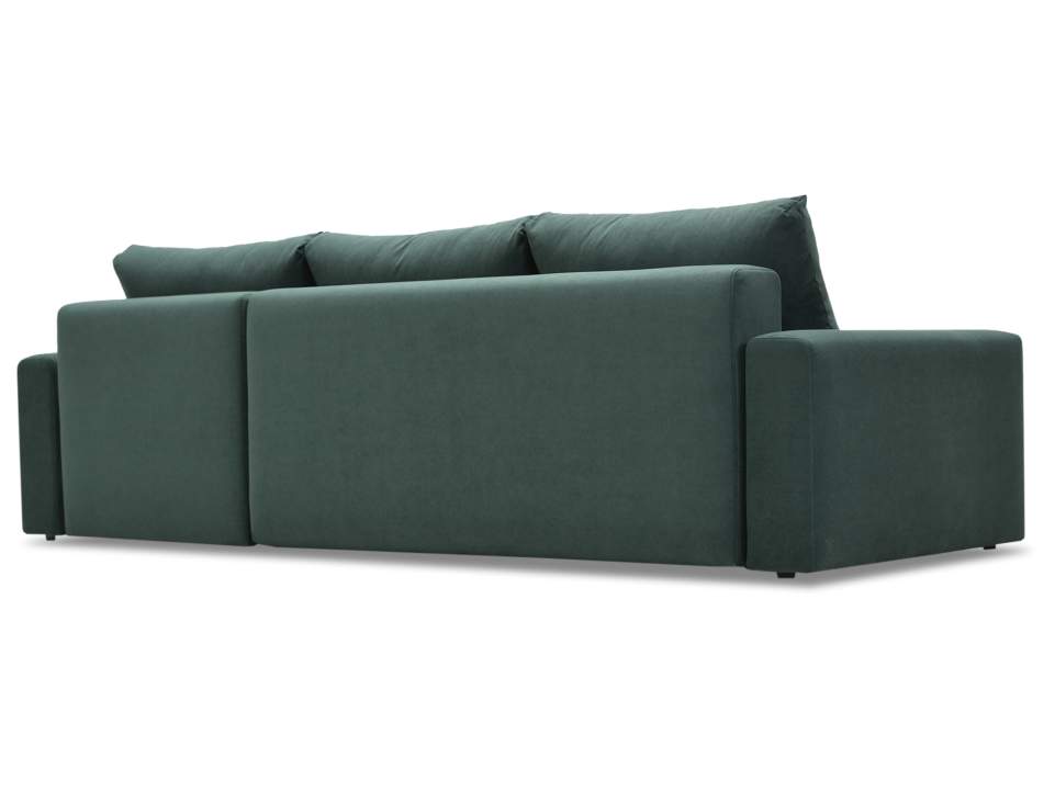 Угловой диван правый Вегас изумрудный велюр