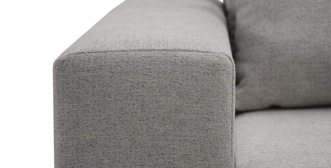 Прямой диван Рица Серо-фиолетовый меланж рогожка 