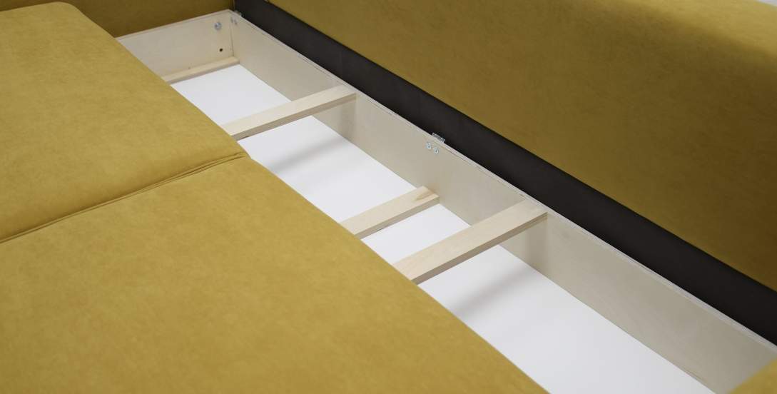 Прямой диван Энгри Горчичный велюр