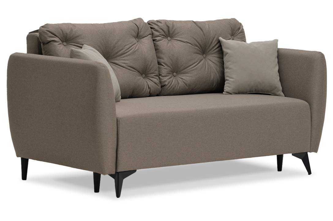 Прямой мини диван Тиволи 120 коричневая рогожка