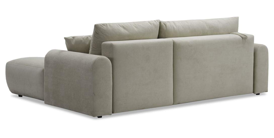 Угловой диван левый Кьянти Cветло-бежевый велюр