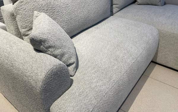 Угловой диван правый Кьянти серый букле