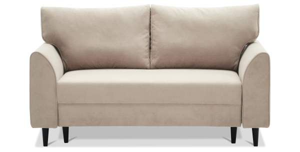Прямой мини диван Касита 120 бежевый велюр