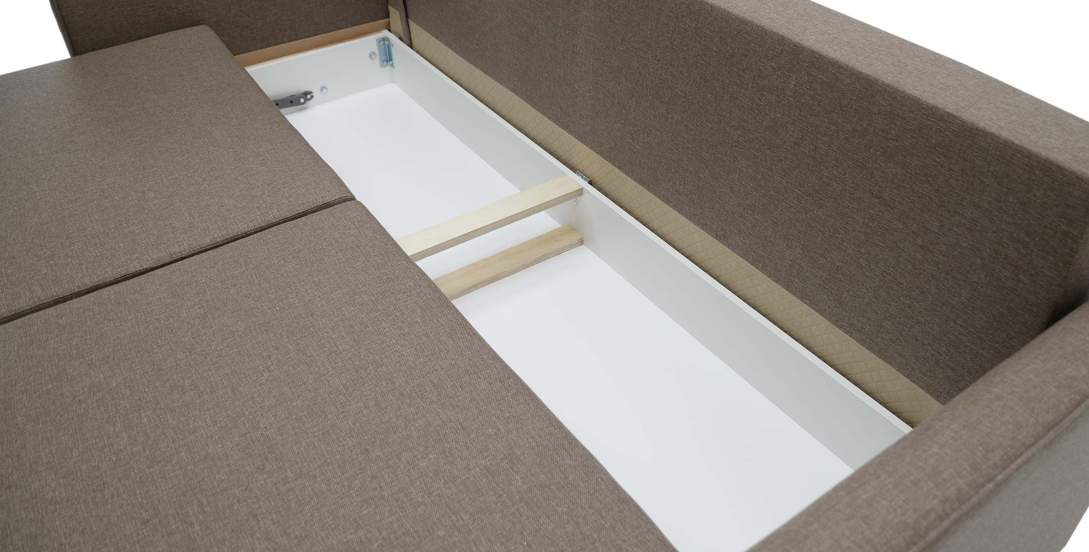 Прямой диван Авилла Светло-коричневая рогожка