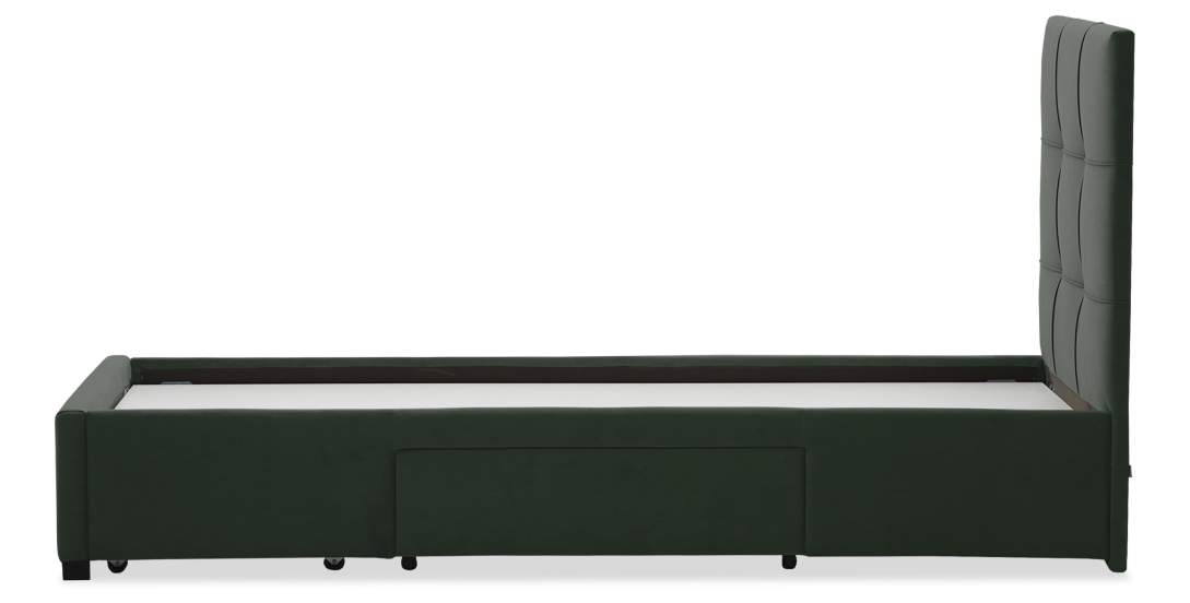 Односпальная кровать Борба 90 зеленый велюр