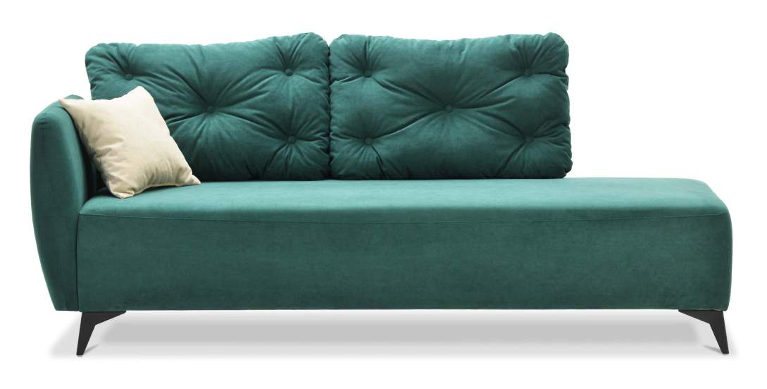 Угловая кушетка Тиволи 190 Изумрудный велюр