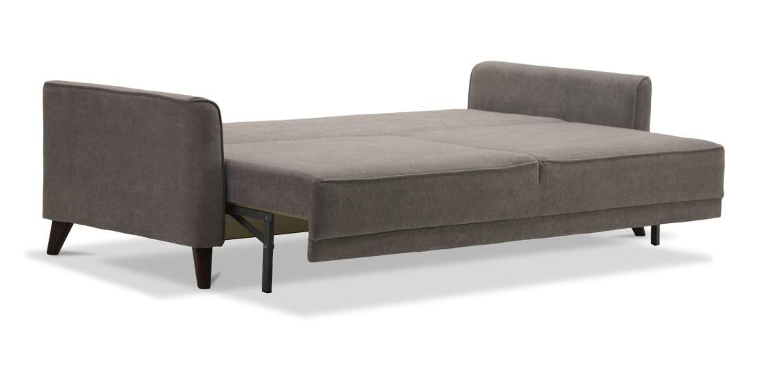 Прямой диван Авилла коричневый велюр