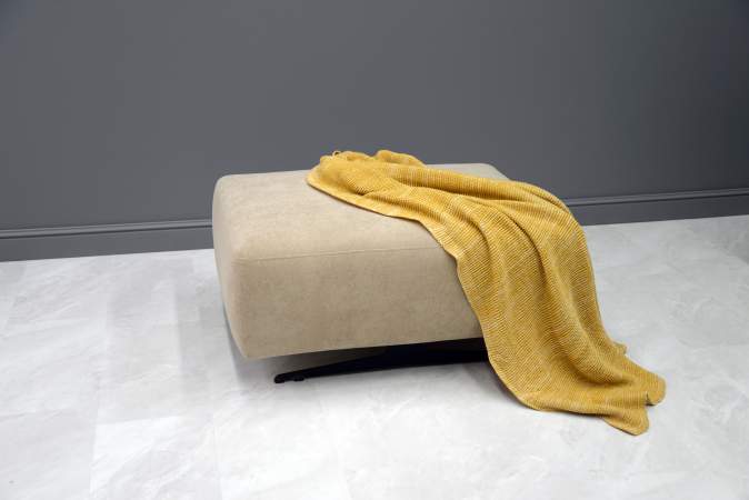 Пуф Пайпел бежевый велюр Уцененный