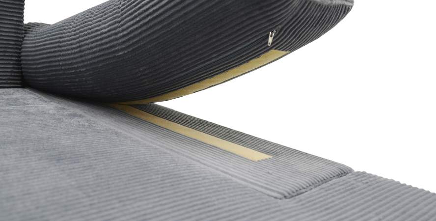 Угловой диван правый Тайлин Графитовый велюр Уцененный