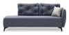 Угловая кушетка Тиволи 190 Cеро-синий велюр Уцененный