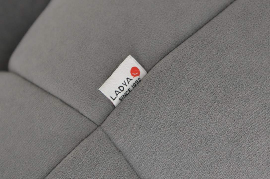 Прямой диван Энзо серый велюр