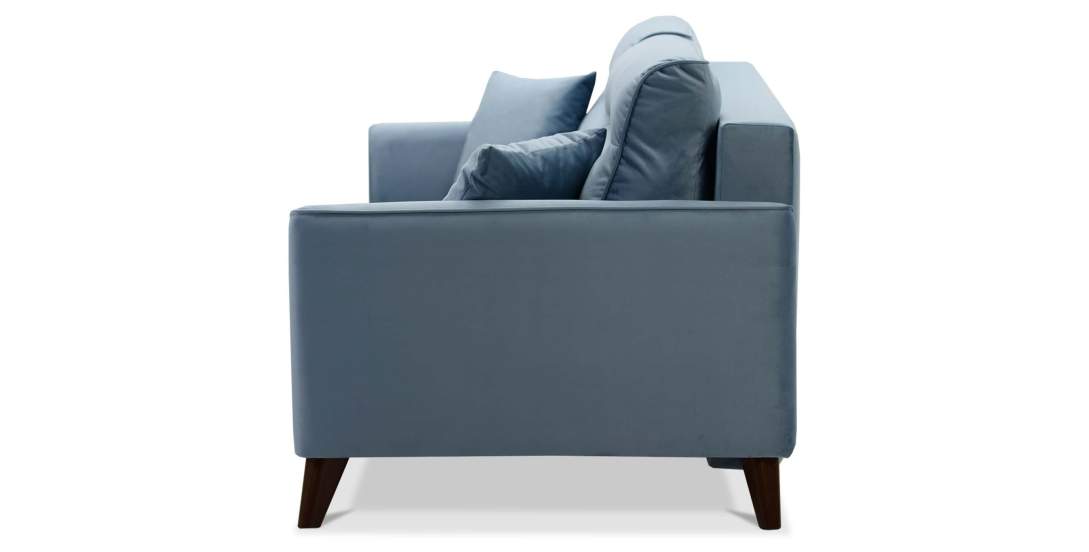 Прямой диван Авилла Голубой велюр