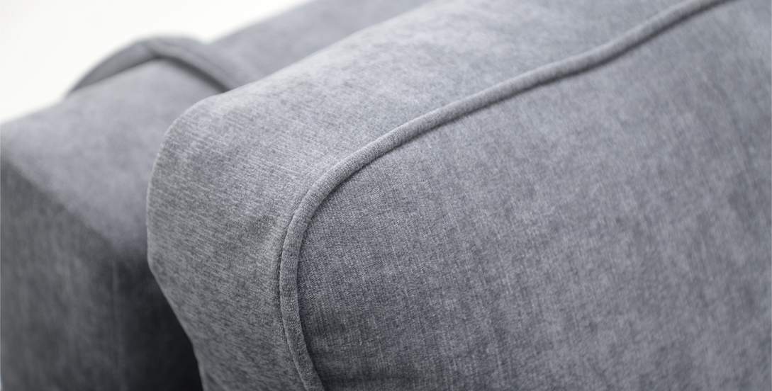 Прямой диван Энгри Серый велюр