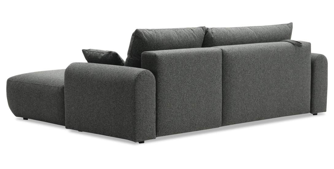 Угловой диван левый Кьянти Графитовый меланж букле