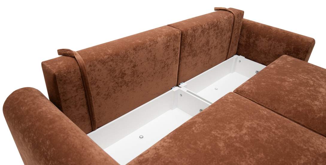 Прямой диван Кьянти Терракотовый велюр 