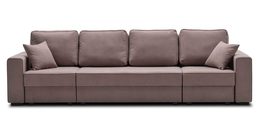 Диван трансформер Астон MAX Пудрово-розовый велюр