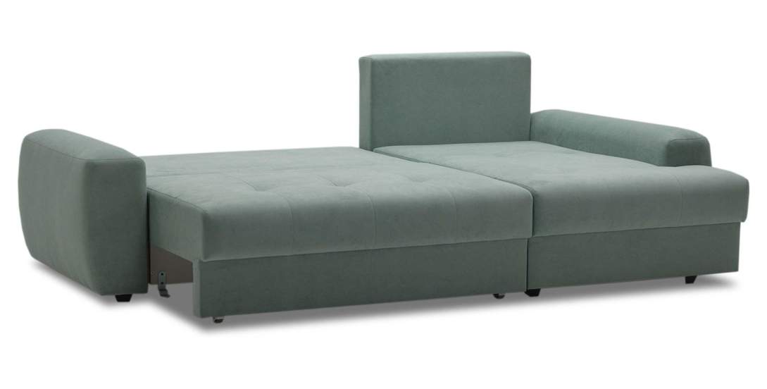 Угловой диван правый Коста Бирюзовый велюр