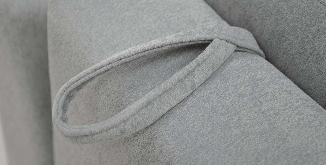 Прямой диван Энгри Дымчатый серый велюр