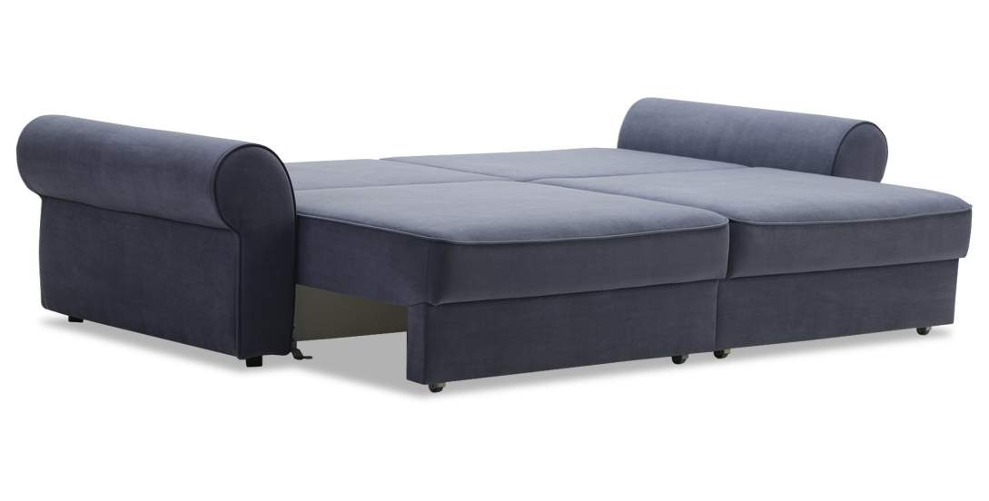 Прямой диван Тьерри Дымчатый фиолетовый велюр