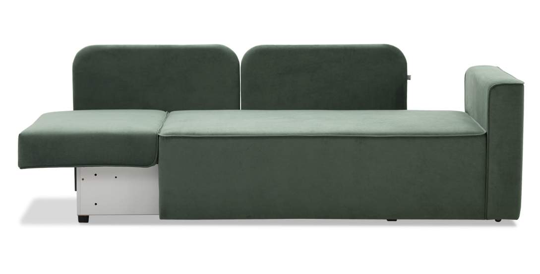 Прямой мини диван-кушетка Мокка Оливковый велюр 