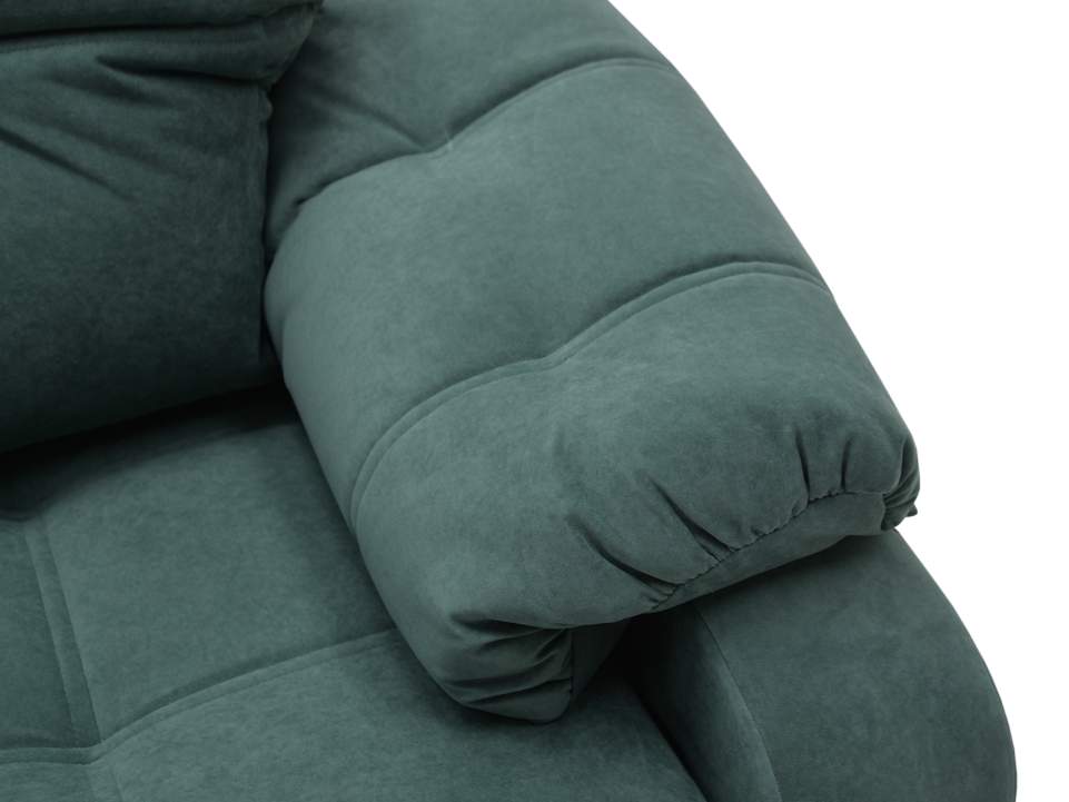 Прямой диван Вестон изумрудный велюр