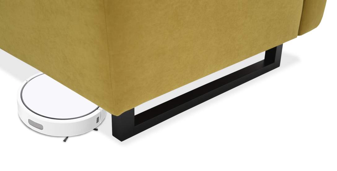 Прямой диван Морма Горчичный велюр