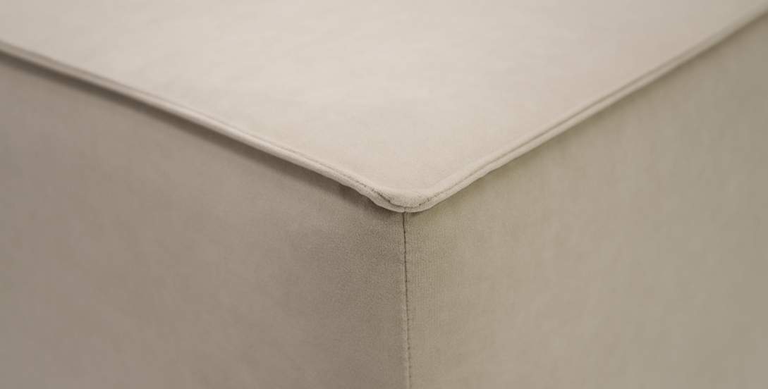 Угловая кушетка левая Элфи бежевый велюр