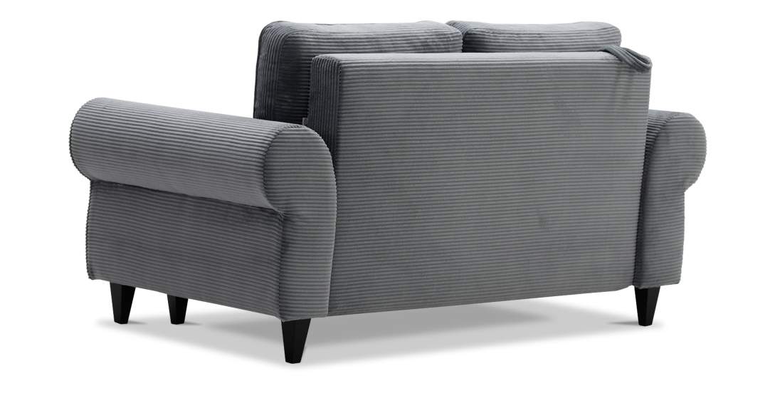 Прямой мини диван Гизела 120 серый велюр 