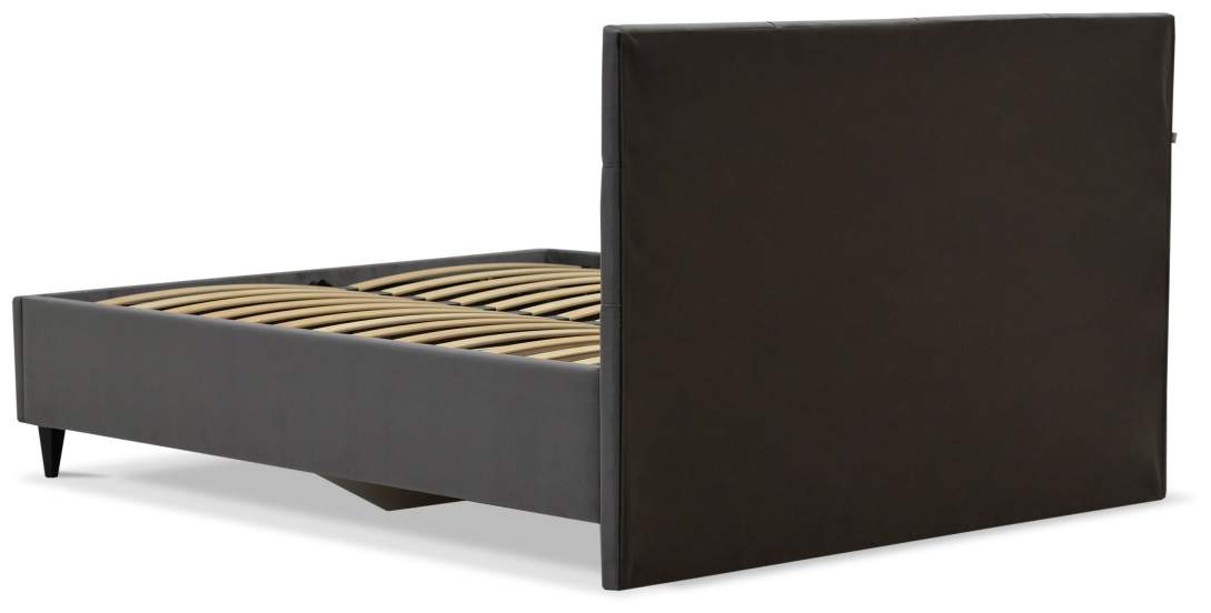 Двуспальная кровать Айлен 160 серый велюр